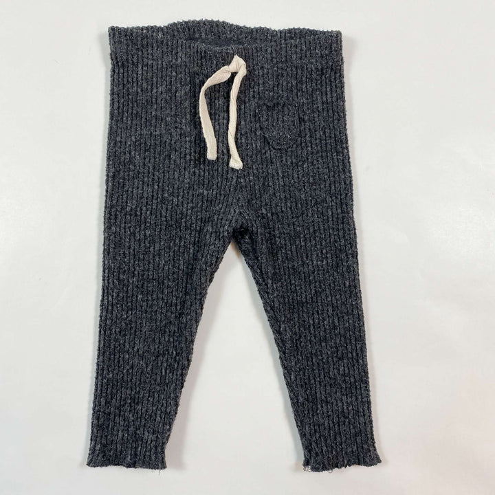 Zara anthracite rib leggings 6-9M/74 1