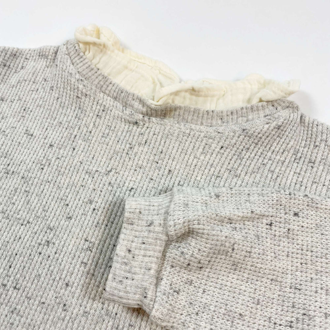 Búho grey confetti knit jumper 6Y 2