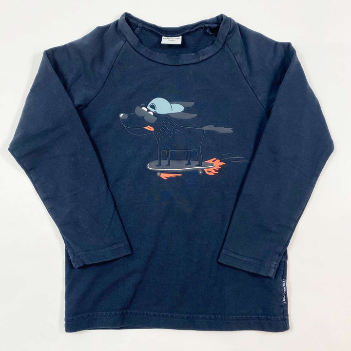 Polarn O. Pyret navy dog print longsleeve 4-5Y/110 1