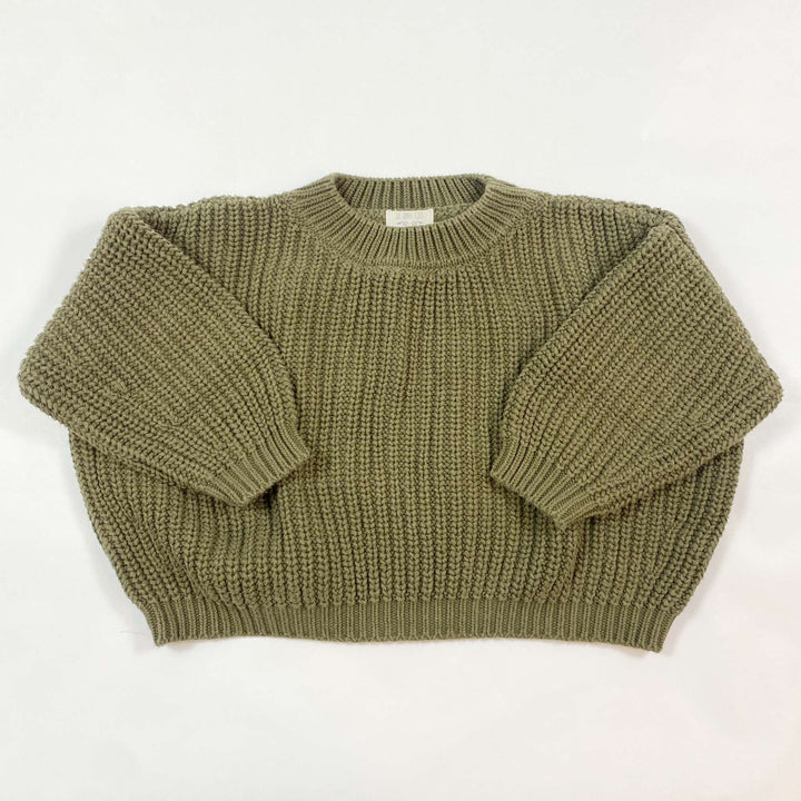 The Simple Folk khaki heavy knit jumper 3-4Y 1