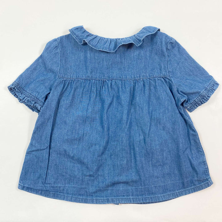 Cyrillus denim short sleeved blouse 6Y 2