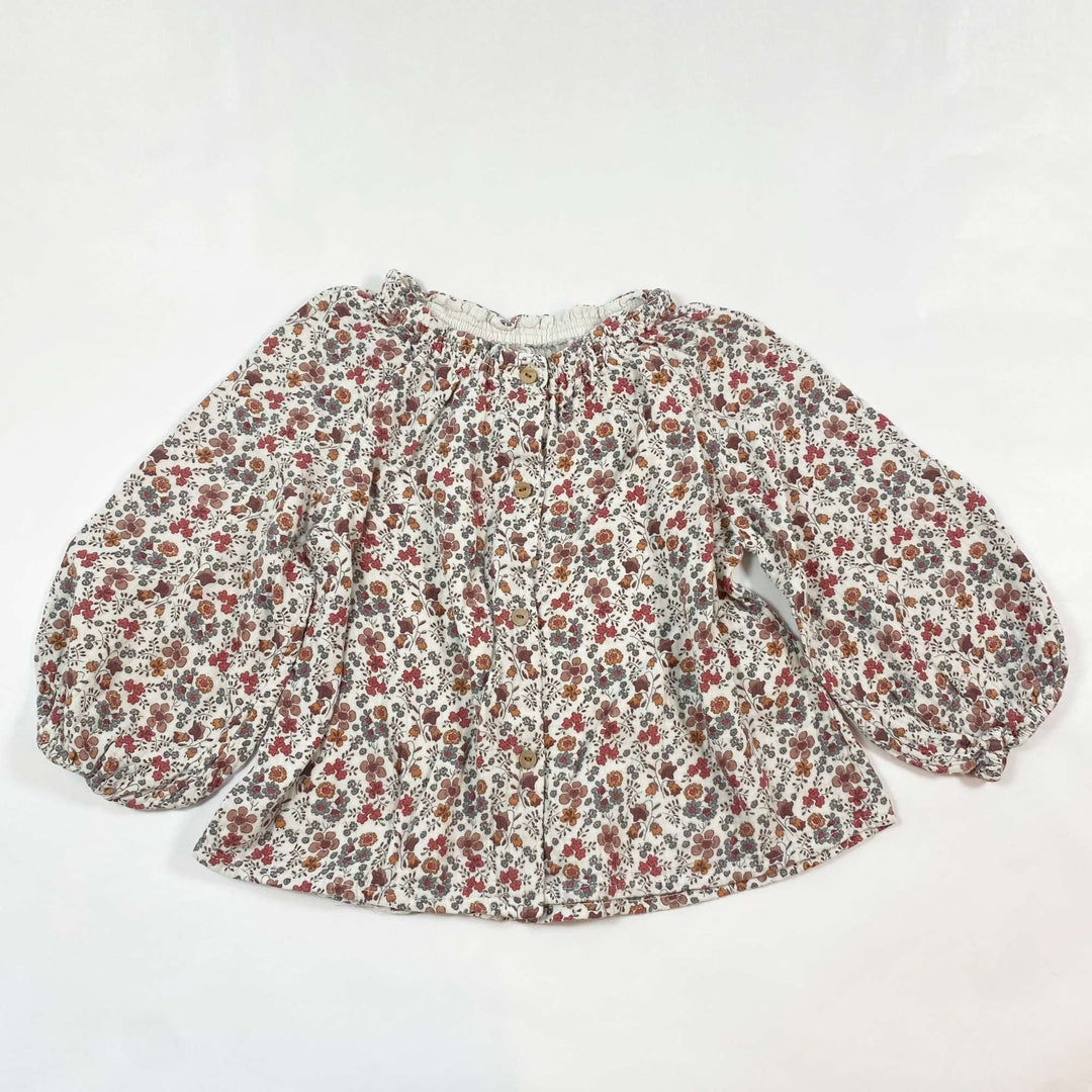 Zara floral cotton blouse 3-4Y/104 1