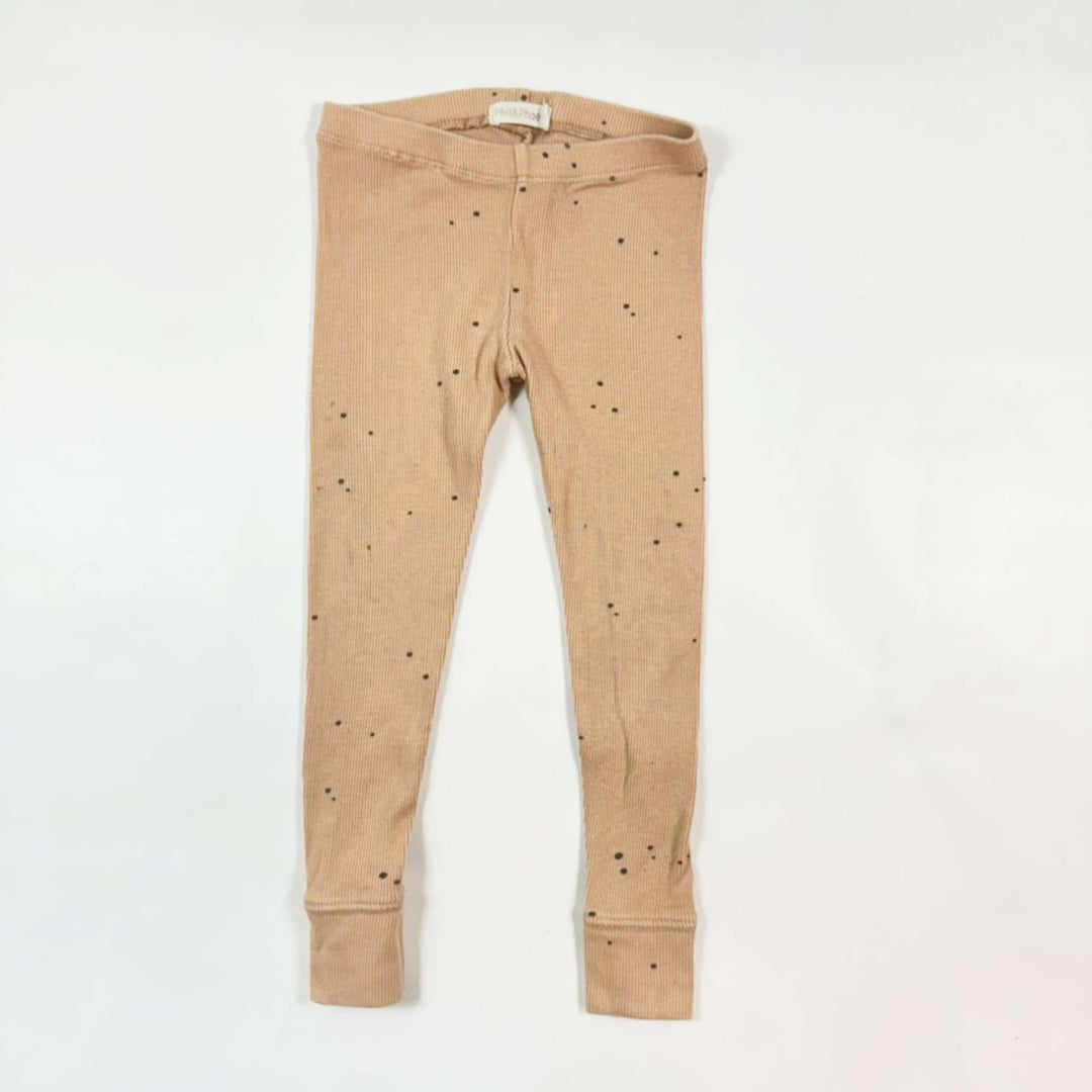 Phil & Phae soft terracotta dot leggings & longsleeve set 2Y 2