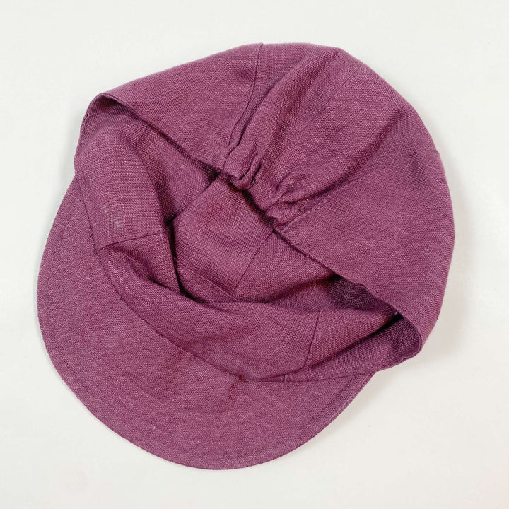 Caribou burgundy linen cap MOYEN/4-18M 2