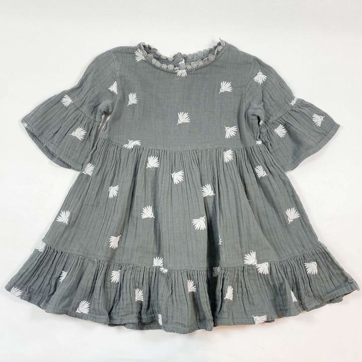 Búho dark grey muslin dress 4Y 1