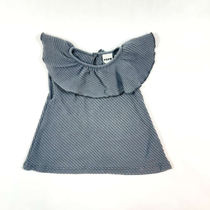 Papu grey large collar t-shirt 1-2Y/86-92 1