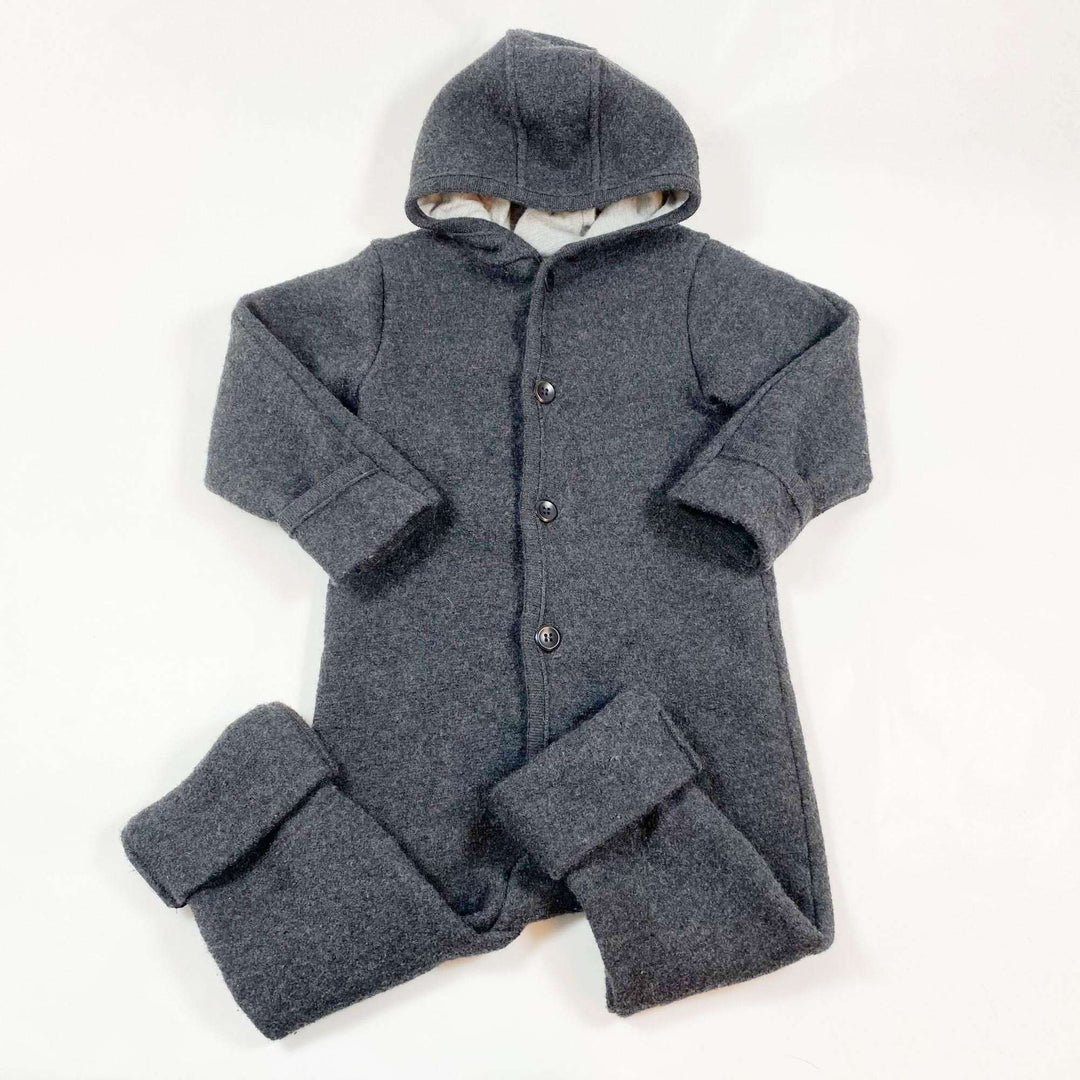 Disana anthracite virgin wool overall 86-92/12-24M 1