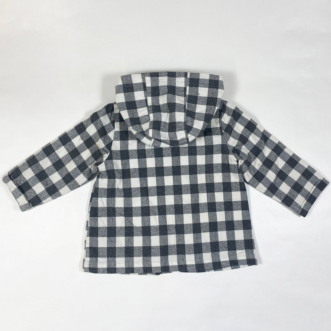 Zara grey checked spring jacket with hood 18-24M/92 3