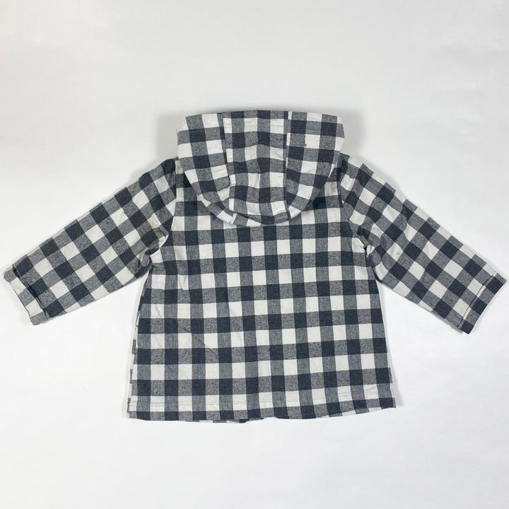 Zara grey checked spring jacket with hood 18-24M/92 3