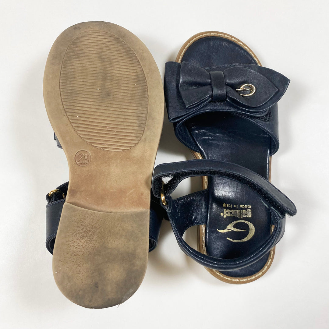 Gallucci navy leather sandals 28 2