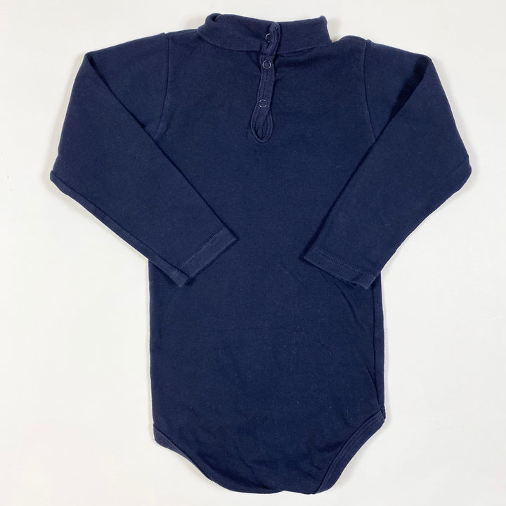 Petit Bateau marineblauer langärmeliger Rollkragen-Body 24M/86