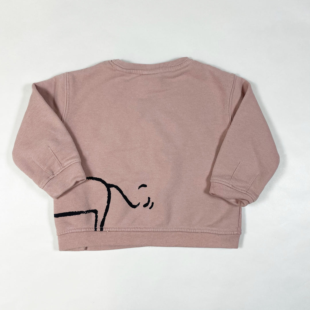 Zara pink dog sweatshirts 12-18M/86 2