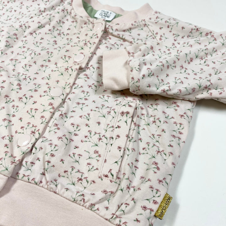 Hust & Claire dusty pink floral print bomber jacket 2Y/92