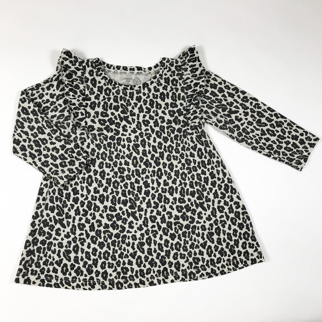 Lindex leopard print long-sleeved dress 92