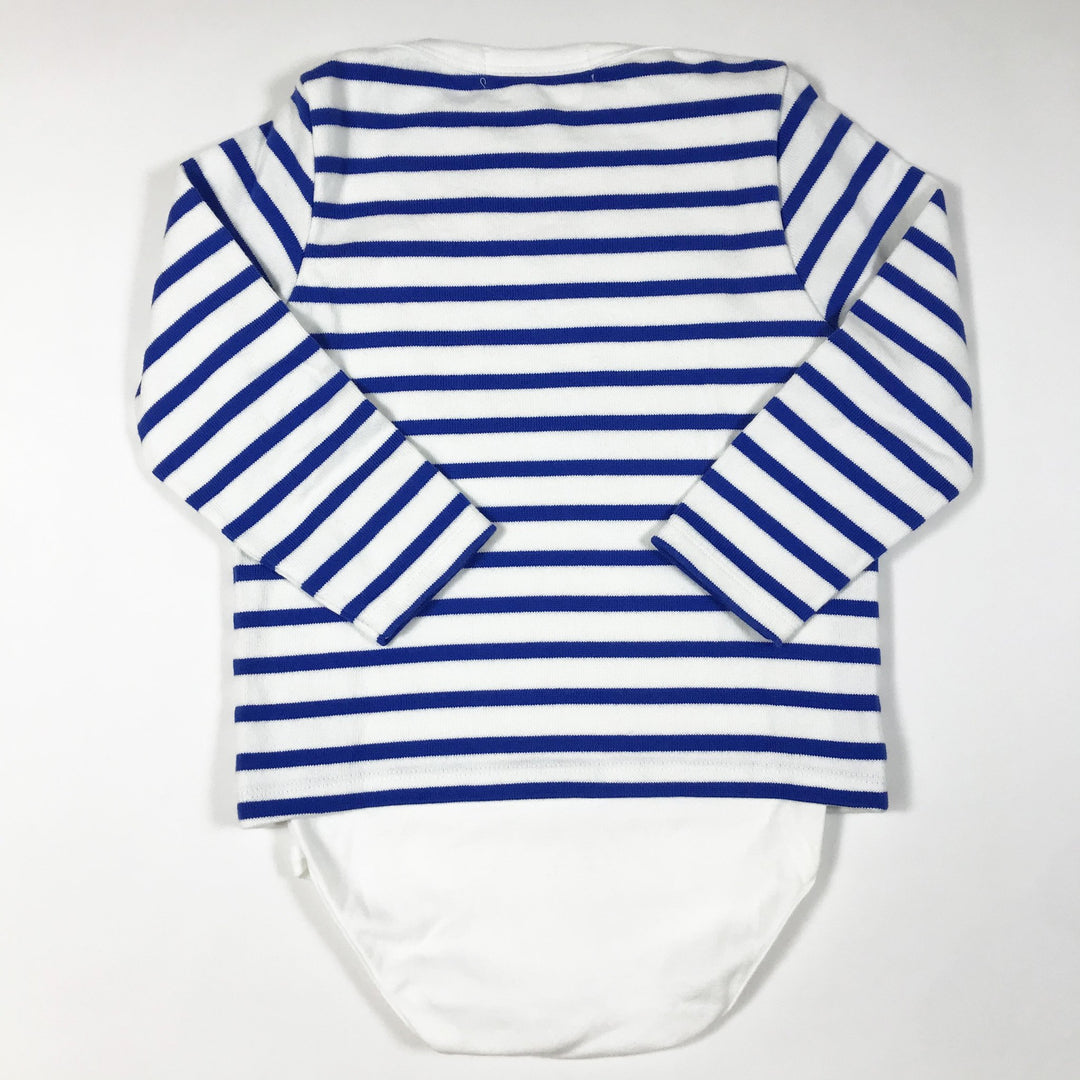 Petit Bateau sky blue long-sleeved marinière combination 36M/95