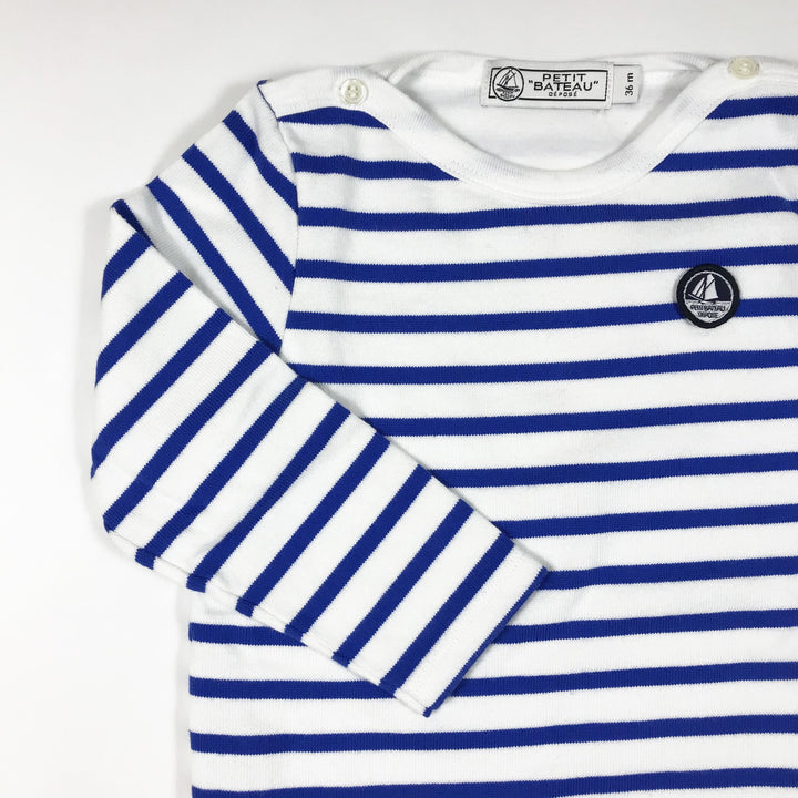 Petit Bateau sky blue long-sleeved marinière combination 36M/95