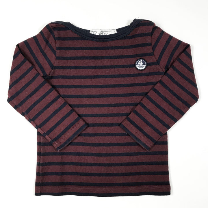 Petit Bateau burgundy and blue marinière 36M/95