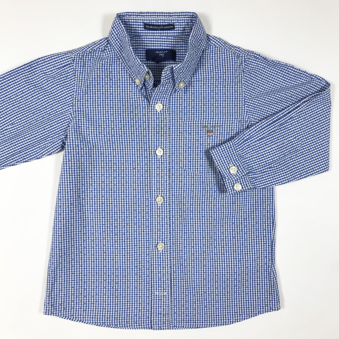 Gant blue long-sleeved gingham shirt 36M/98