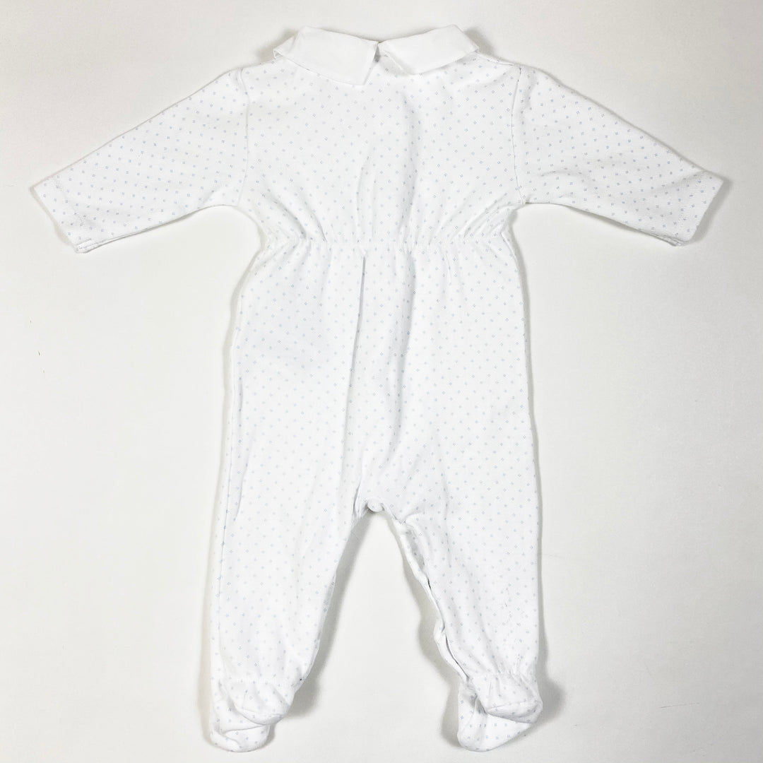 Zara weisser Pyjama mit Kragen und Füsschen 1-3M/58cm