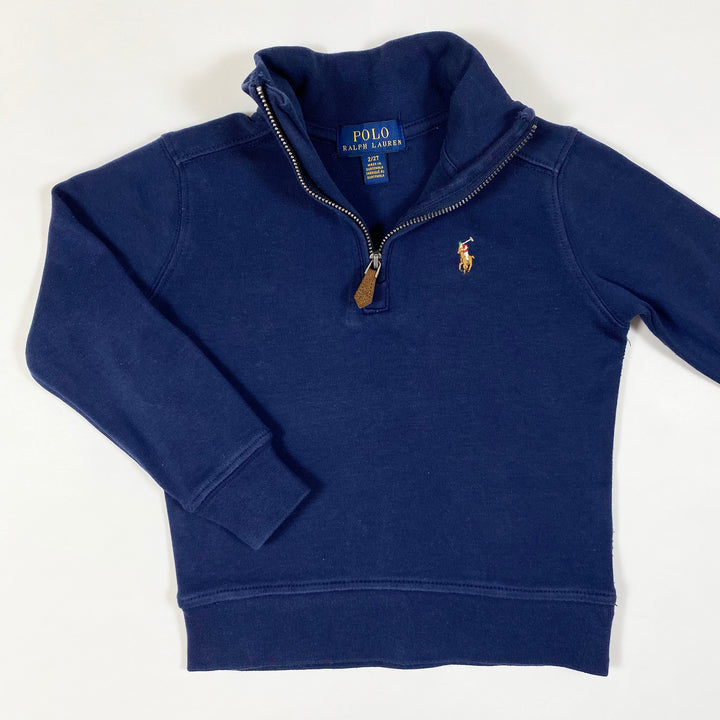 Ralph Lauren navy half-zip sweater 2/2T