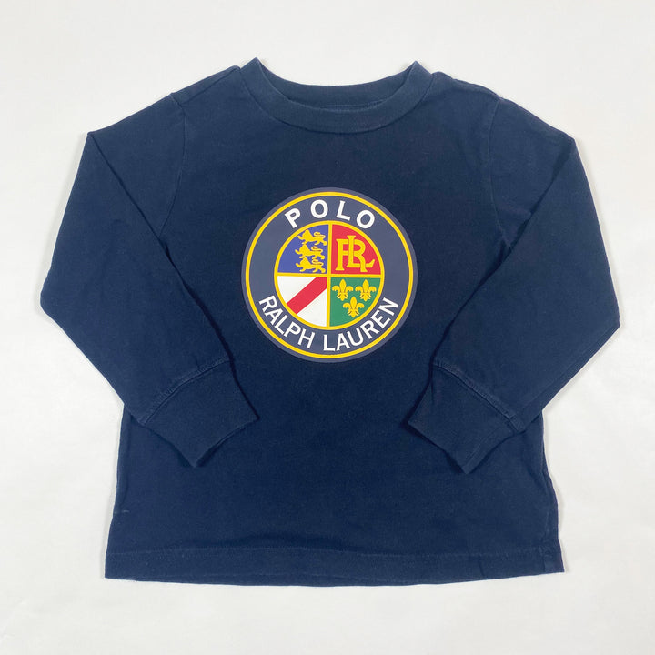 Ralph Lauren navy crest longsleeve 2/2T 1