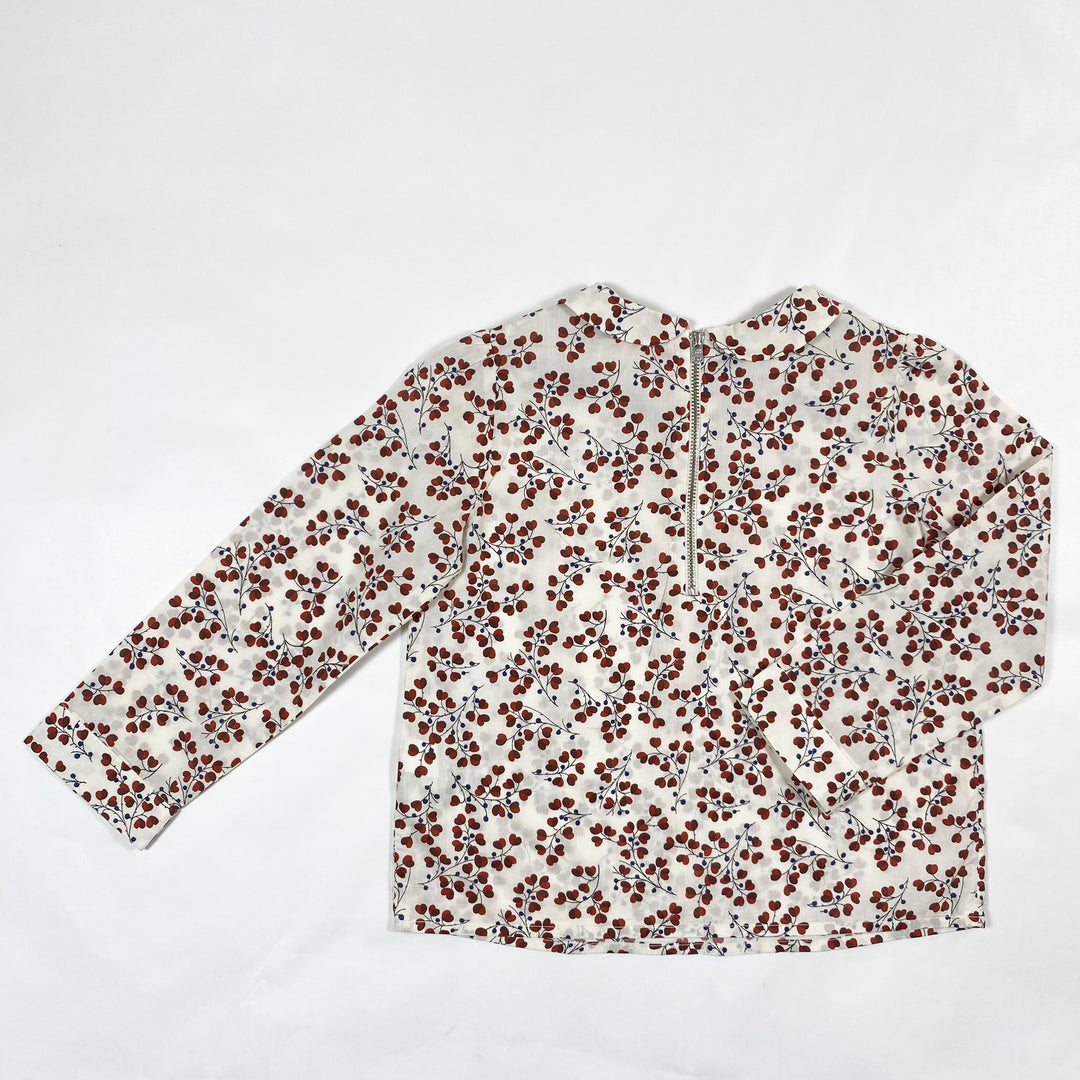 Bonpoint heart leaf print blouse 6Y 3
