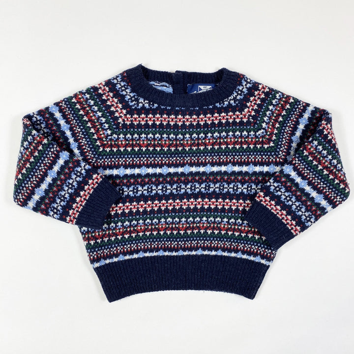 Thomas Brown blue traditional knit pullover 12-18M