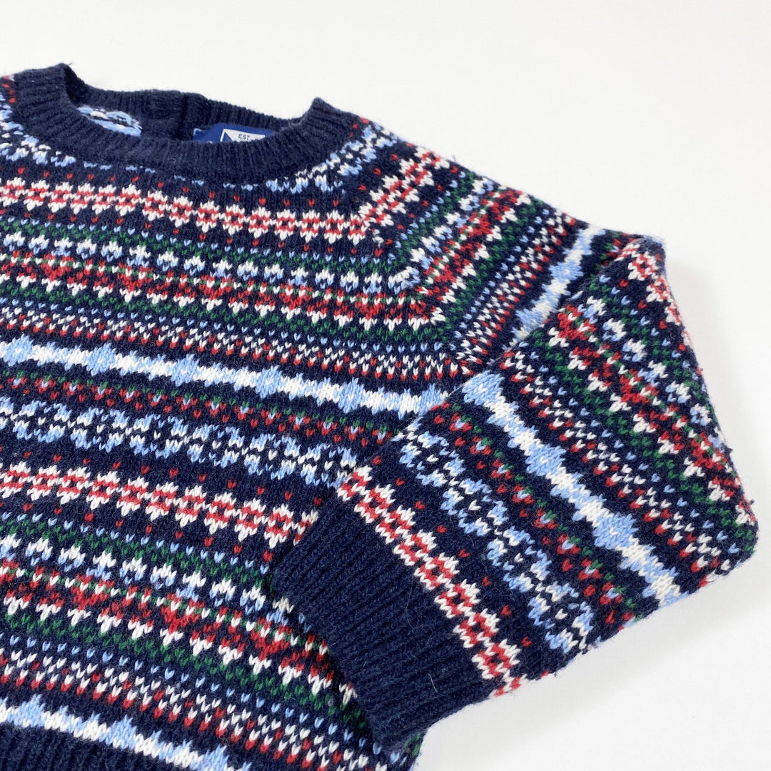 Thomas Brown blue traditional knit pullover 12-18M