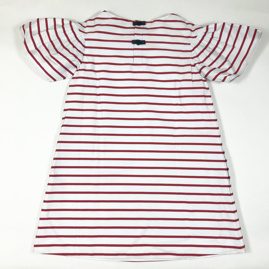 Jacadi white and red striped short-sleeved dress 6A/116