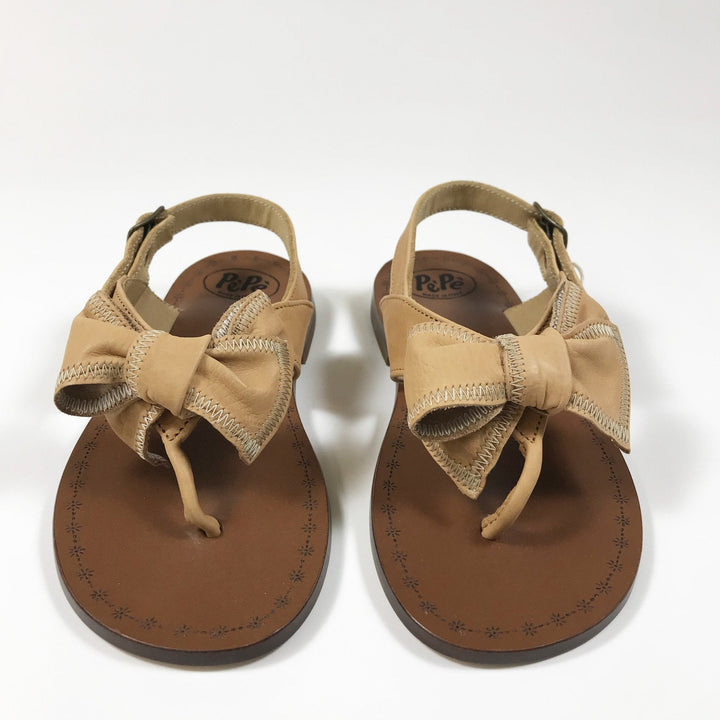 Pèpè hellbraune Ledersandalen 30