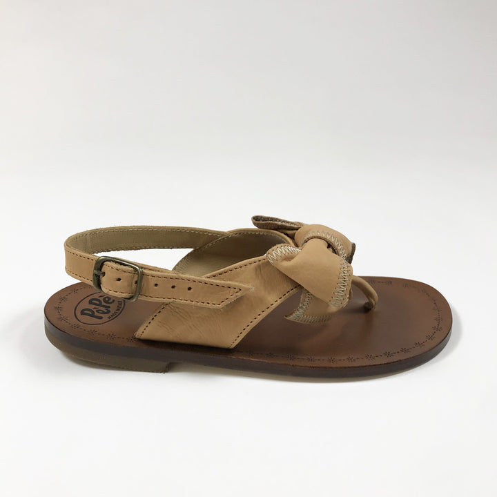 Pèpè hellbraune Ledersandalen 30