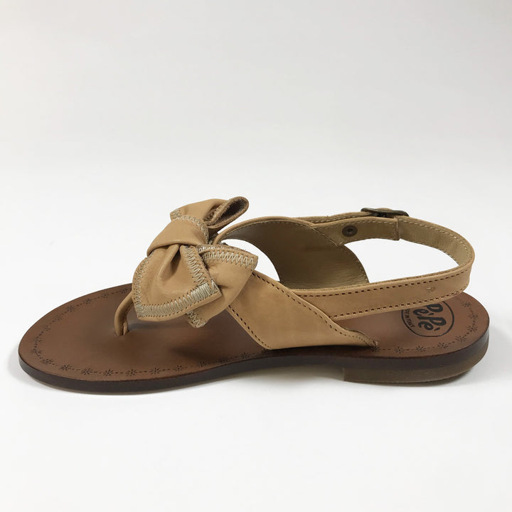 Pèpè hellbraune Ledersandalen 30