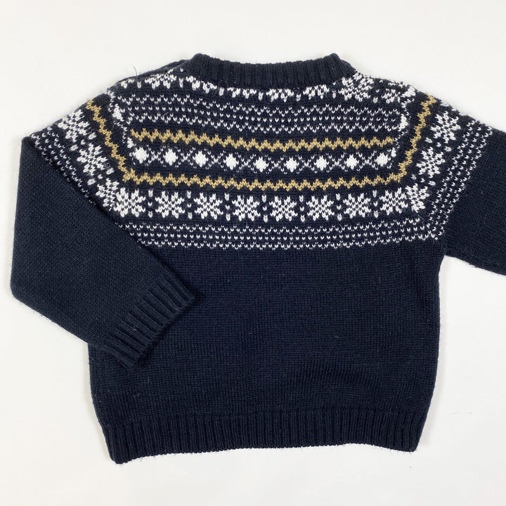 Mayoral Collection navy knit pullover with fair isle pattern 6M/68