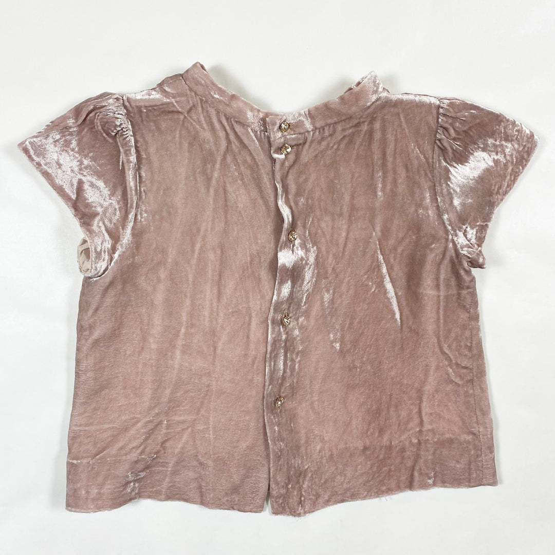 Bonpoint soft pink velvet top 6Y 3