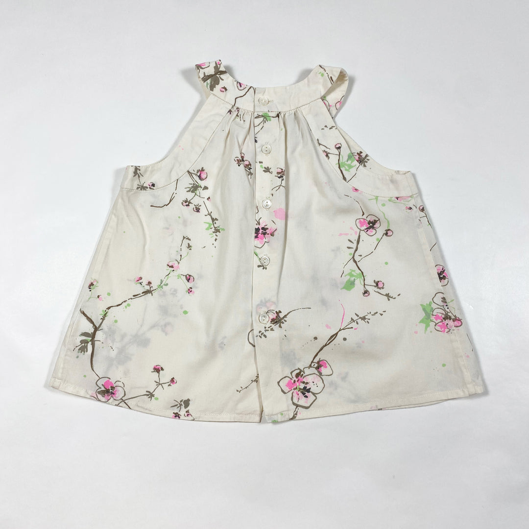 Bonpoint ecru floral short-sleeved blouse 2Y 2