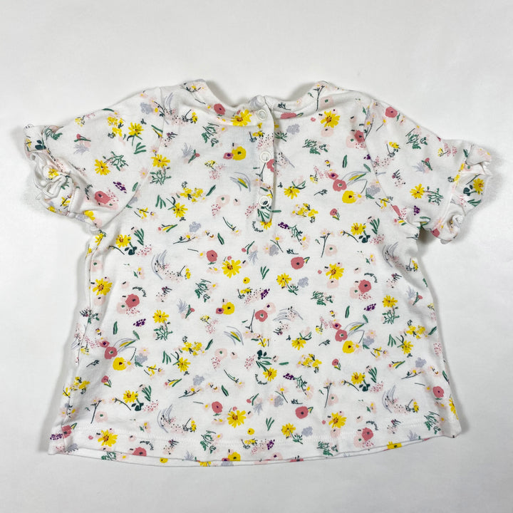 Petit Bateau floral t-shirt 12M/74 2