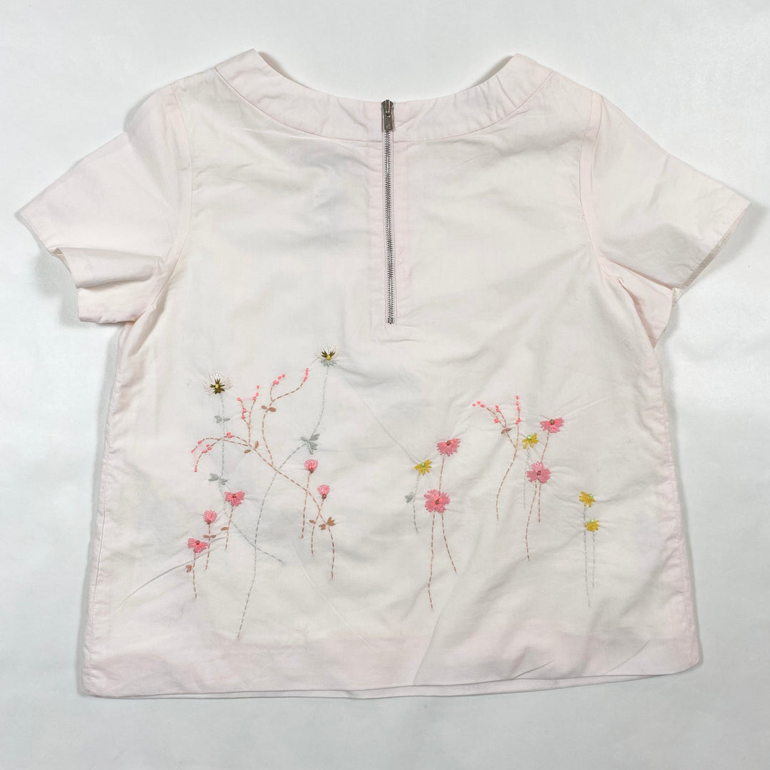 Bonpoint pink floral hand-embroidered blouse 6Y 2