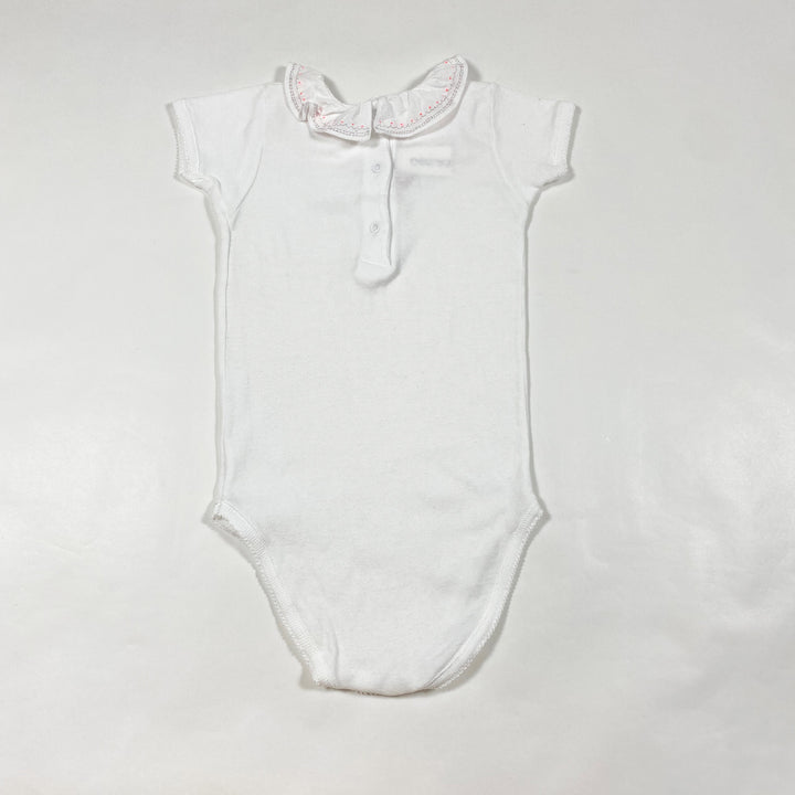 Bonpoint white body with embroidered collar 12M 2