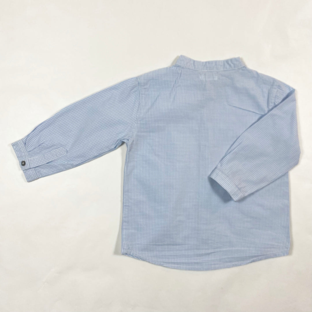 Bout'chou blue checked shirt 24M 2