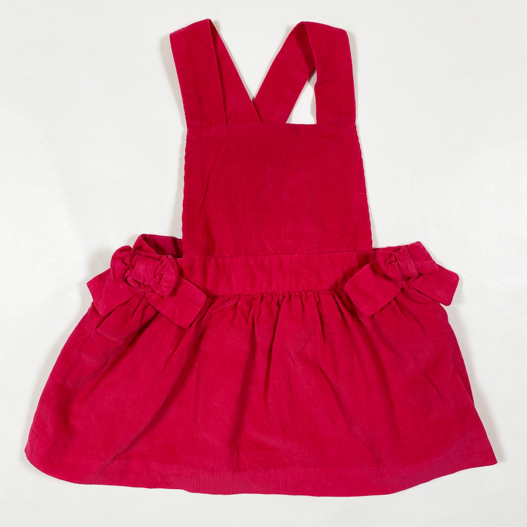 Jacadi fuschia corduroy pinafore 12M/74 1