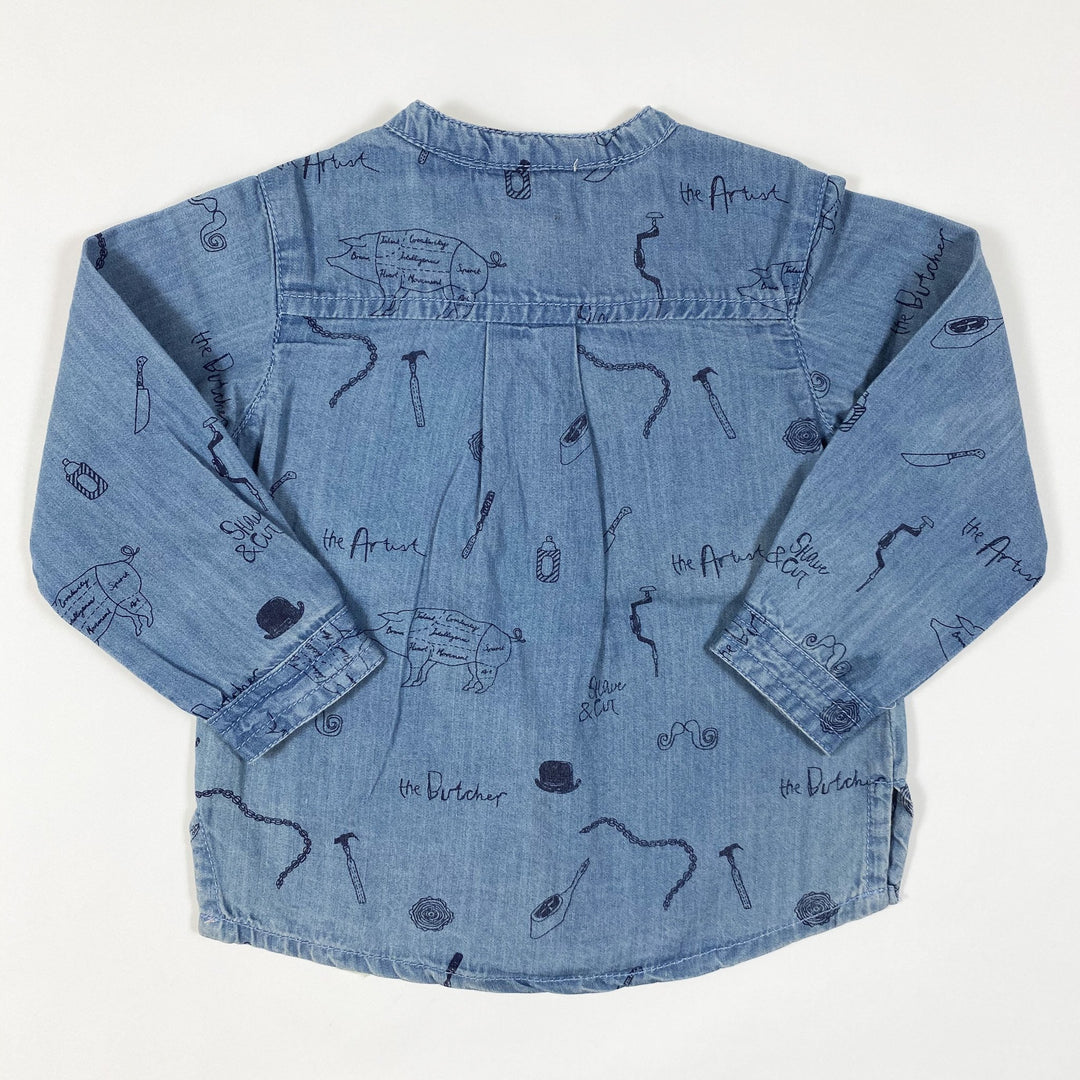 Soft Gallery blue print denim shirt Svend Second Season diff. sizes