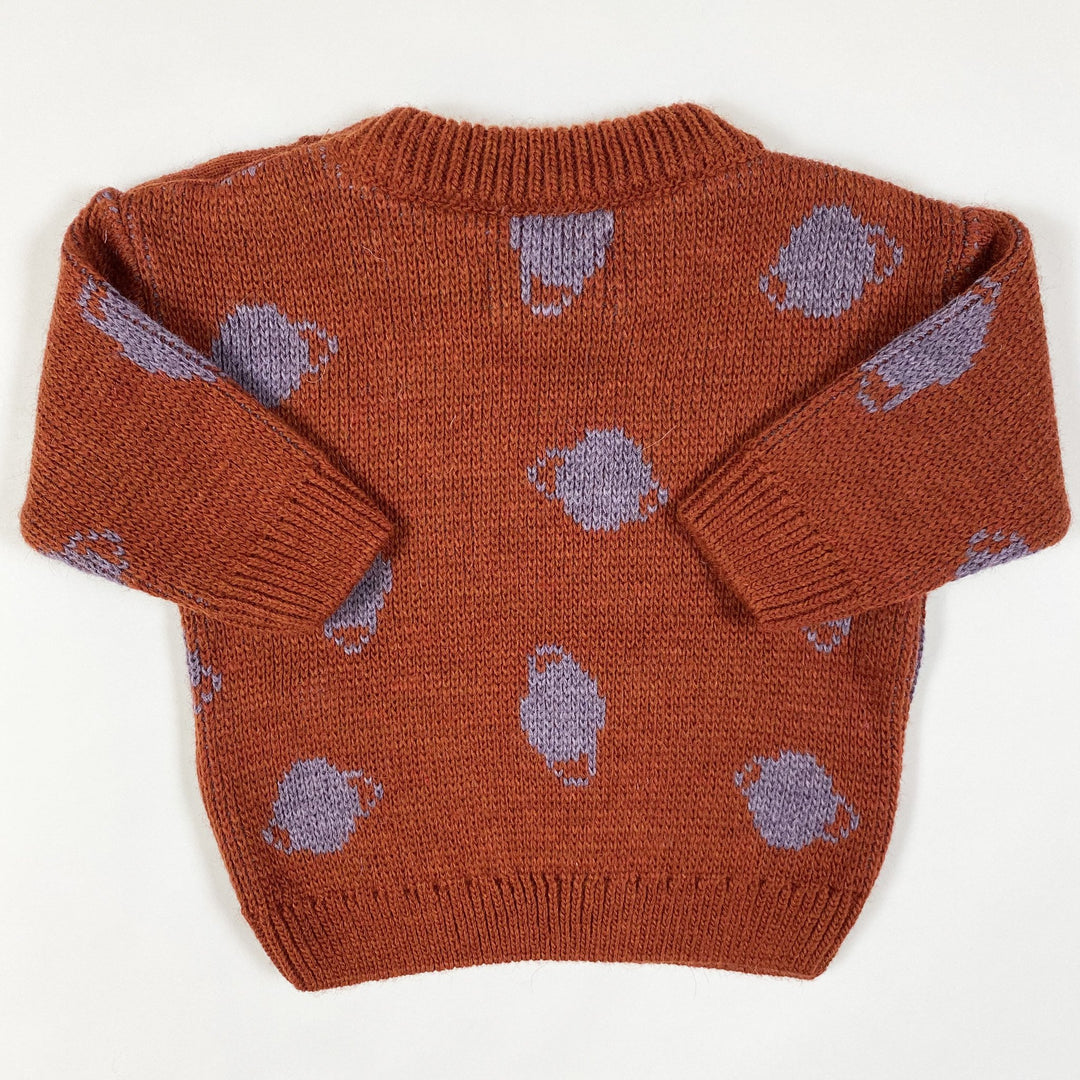 Bobo Choses estate blue small saturn jacquard jumper Second Season 3-6M