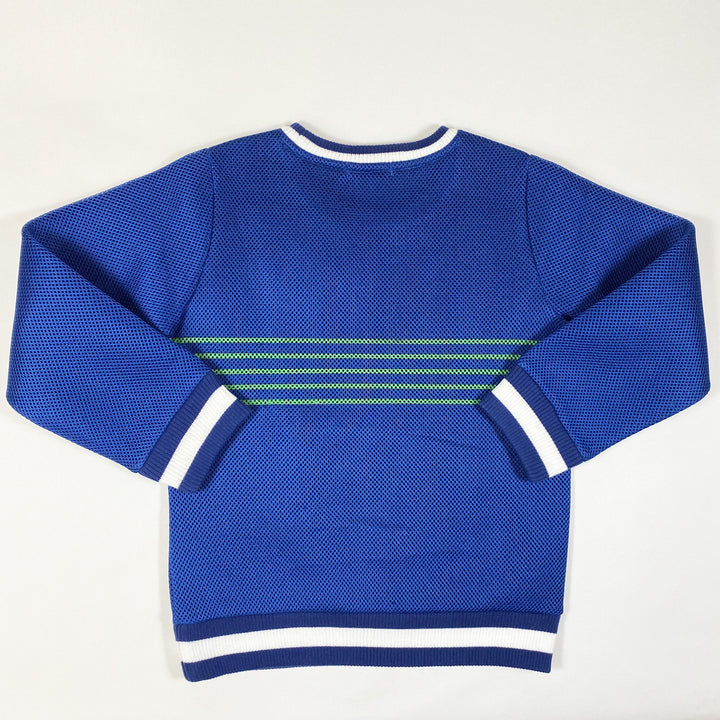 Stella McCartney Kids blauer Happy Pullover mit Aufnähern Second Season 10Y