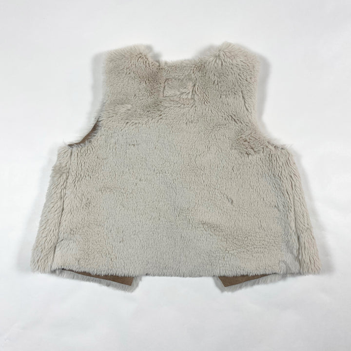 Zara beige faux fur vest 2-3Y/98 2