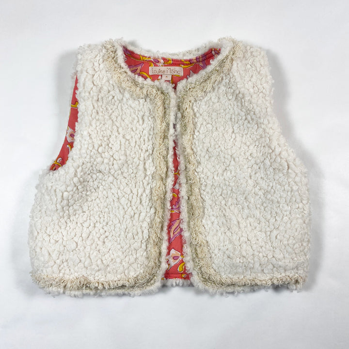 Louise Misha off-white teddy vest 4Y 1