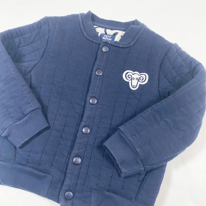 Petit Bateau navy padded bomber jacket 5A 2