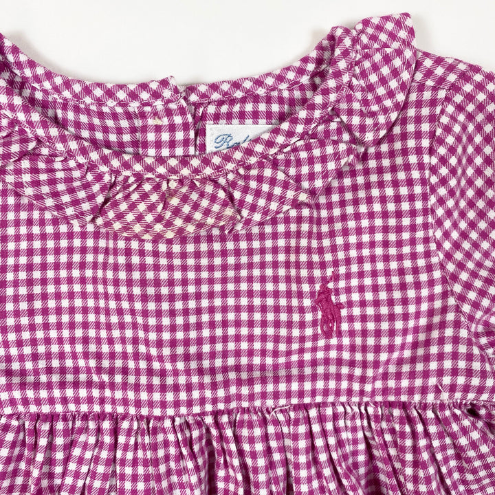 Ralph Lauren fuschia gingham blouse 18M