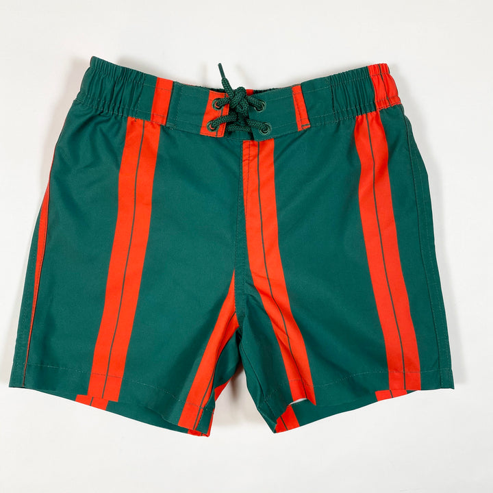 Mini Rodini green red stripe swimshorts Second Season 104-110