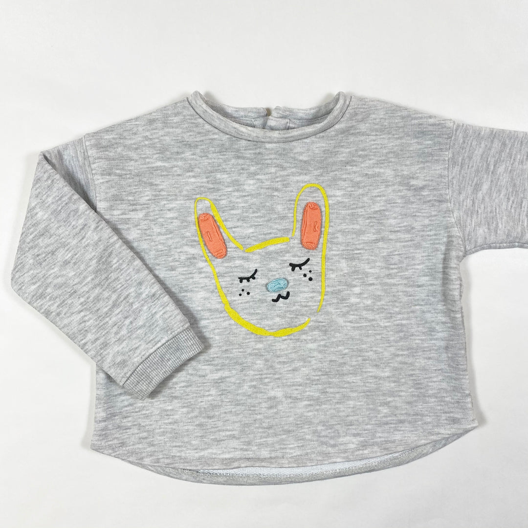 Zara graues Katzen-Sweatshirt 12-18M/86