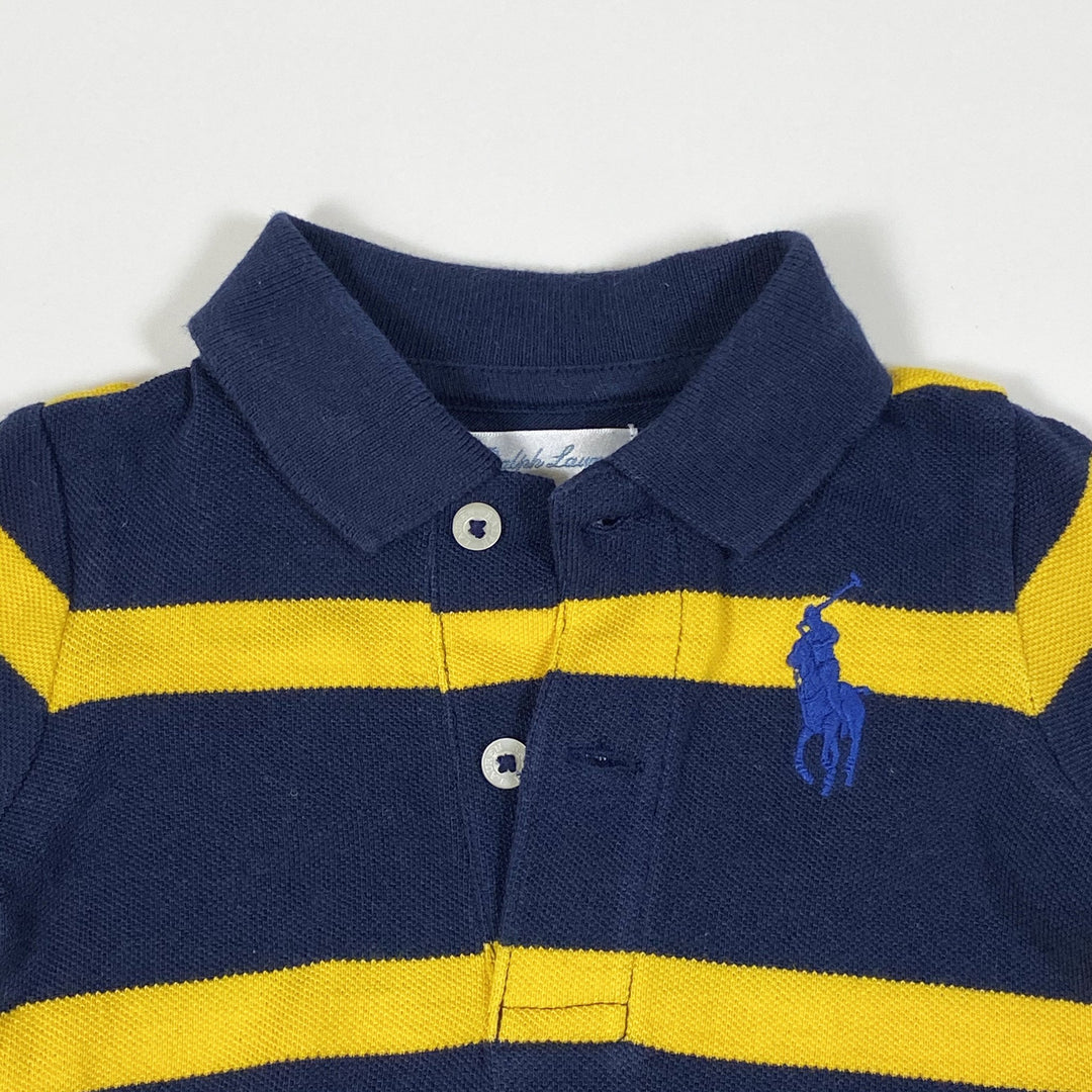 Ralph Lauren navy and yellow long-sleeved striped rugby jumpsuit 3M